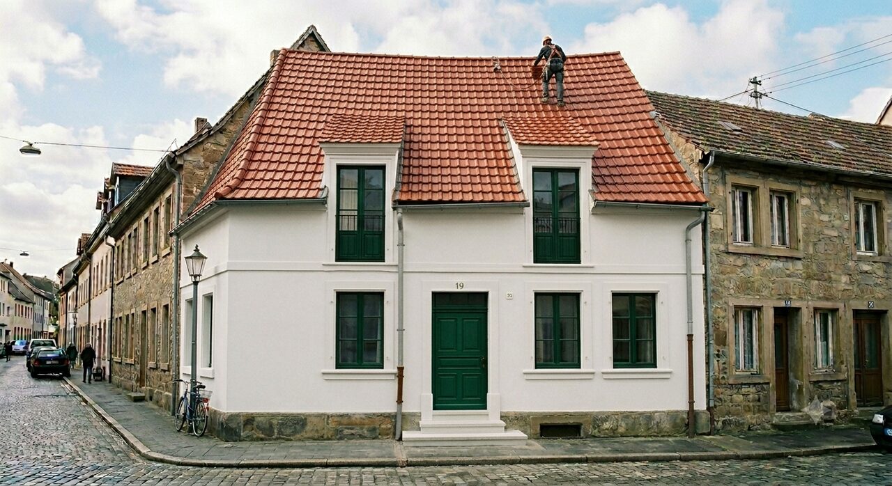 Dach nach der Sanierung durch die Schneider Dachdeckerei Musterstadt